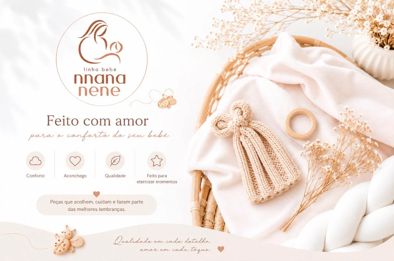 Capa Nnana Nene: produtos feitos com amor para o conforto do seu bebê